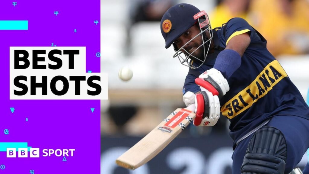 Sri Lanka captain Kusal Mendis celebrating his century against England at Headingley