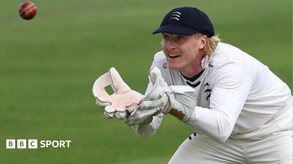 Harry Duke: Middlesex sign Yorkshire wicketkeeper after loan spell Harry Duke batting for Middlesex during the One-Day Cup match